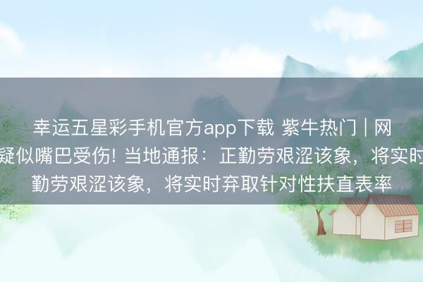 幸运五星彩手机官方app下载 紫牛热门 | 网友称西双版纳亚洲象疑似嘴巴受伤! 当地通报：正勤劳艰涩该象，将实时弃取针对性扶直表率